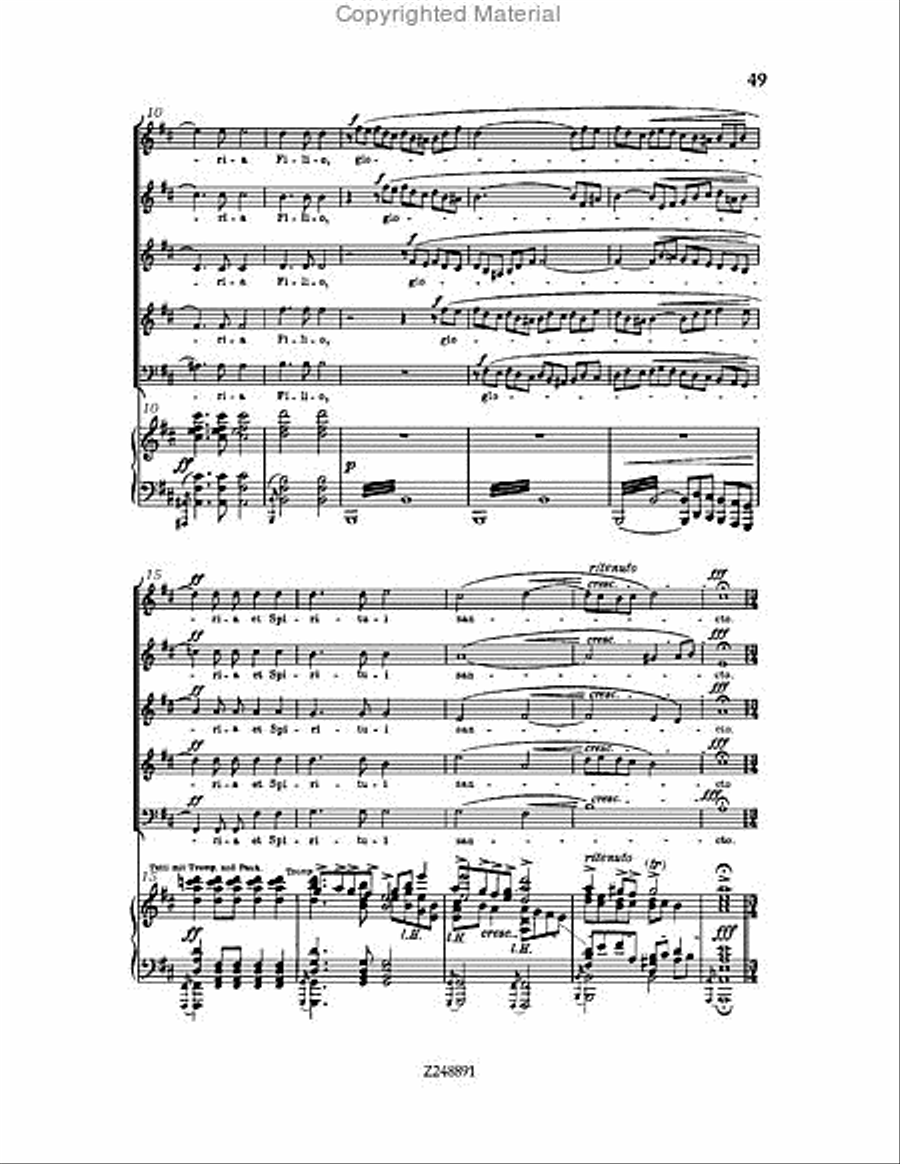 Magnificat in D major, BWV 243 Choir scores gallery preview page 49