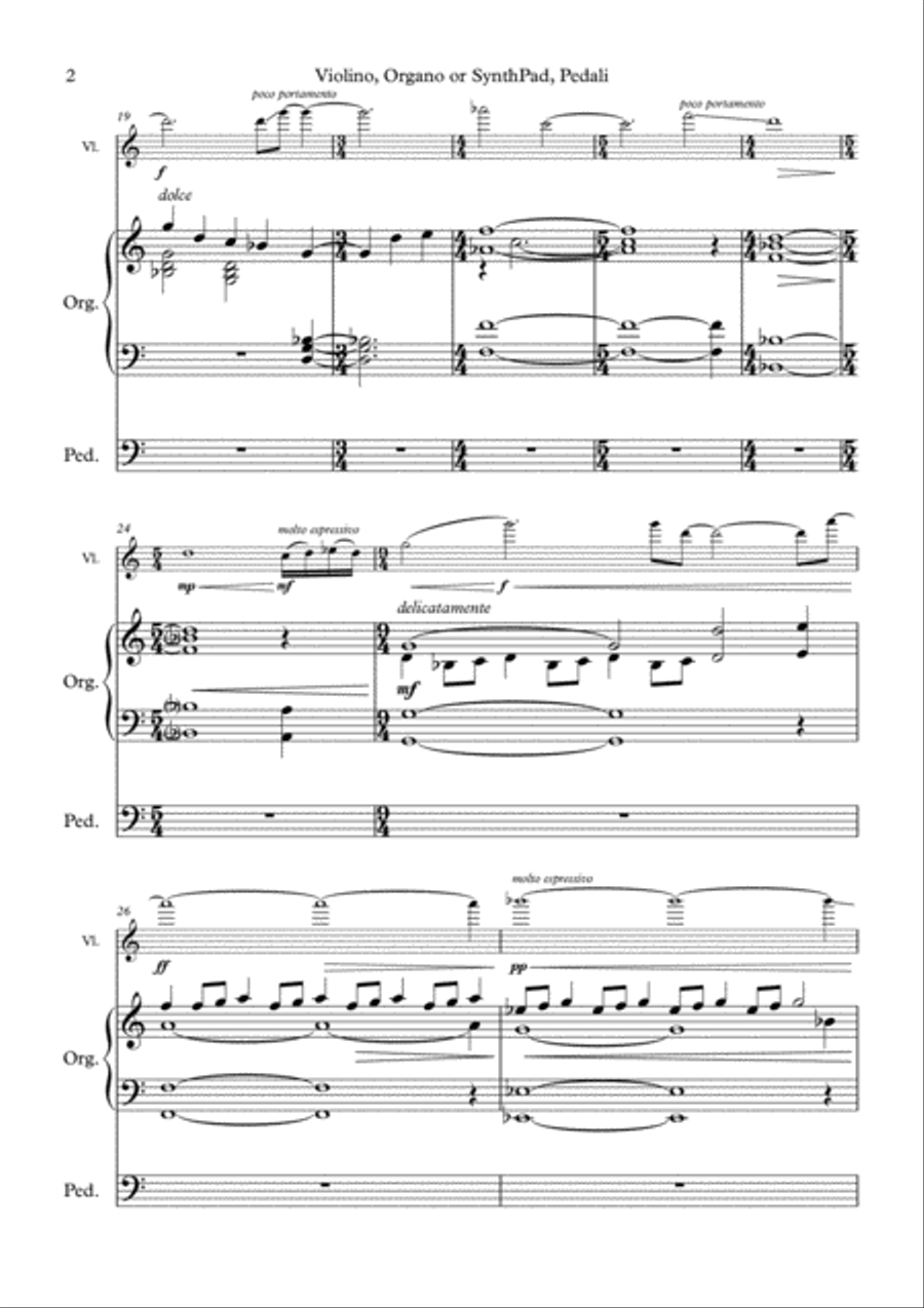 Breath of Life - Violin and Organ Small Ensemble scores gallery preview page 2