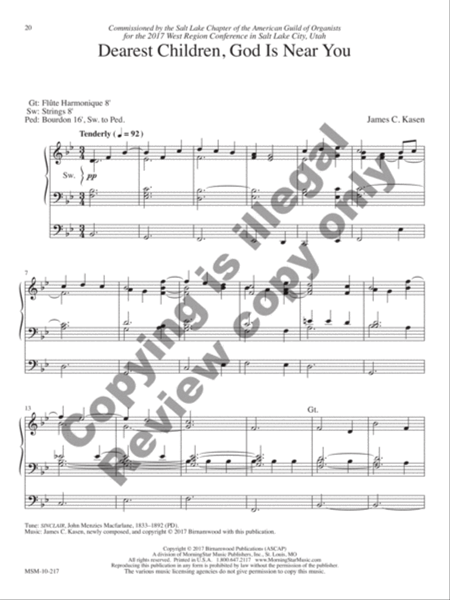 Reflections: Nine Hymn Arrangements Celebrating 150 Years of Organ Music in Salt Lake City Organ scores gallery preview page 8