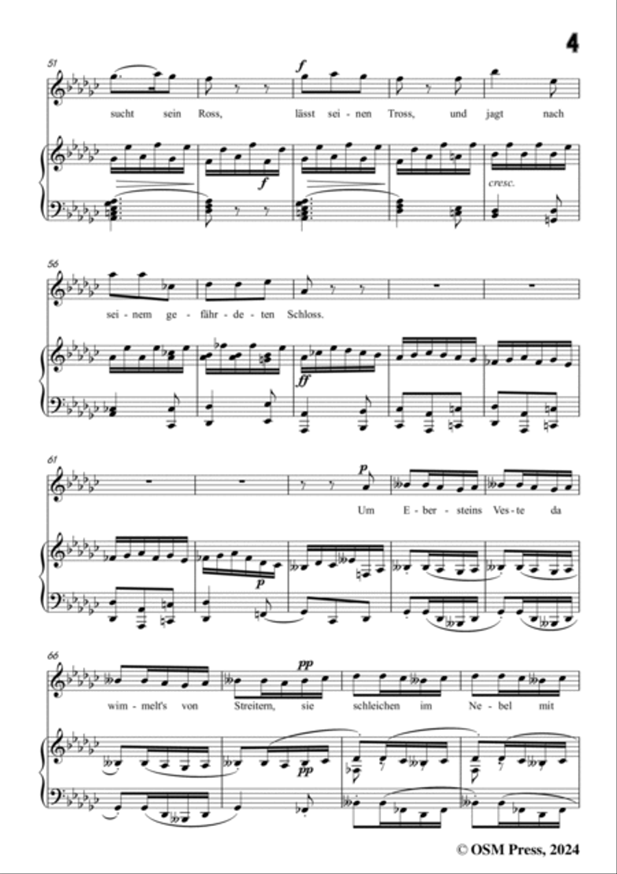 C. Loewe-Graf Eberstein(Zu Speier im Saale da hebt sich ein Klingen),in G flat Major Voice scores gallery preview page 5