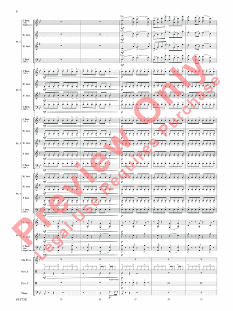 Shine Bright Shine Bright Concert Band scores gallery preview page 10