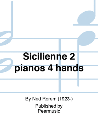 Sicilienne 2 pianos 4 hands