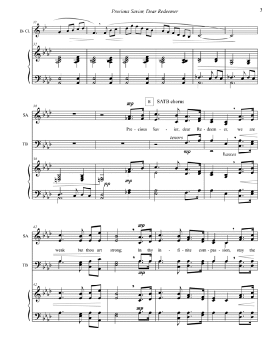 Precious Savior, Dear Redeemer 4-Part scores gallery preview page 3
