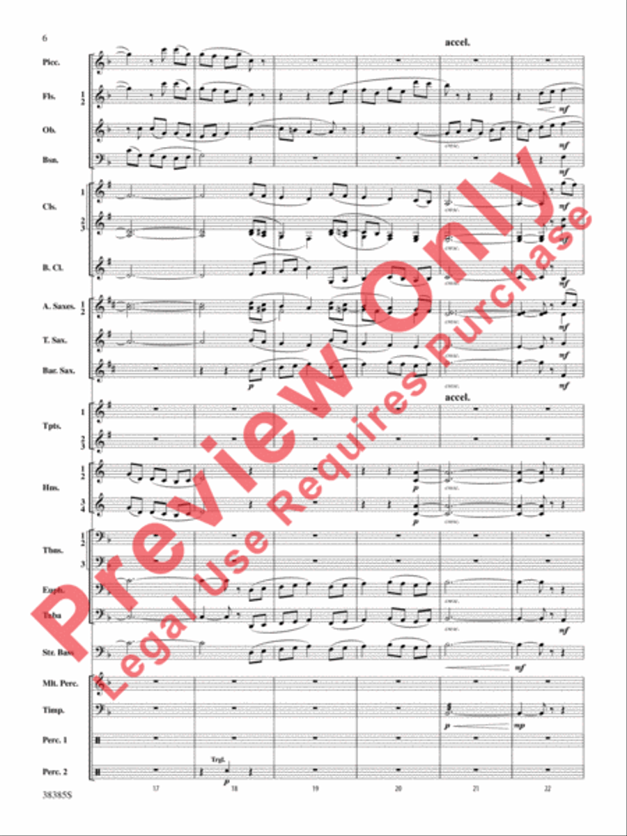Fantasia on the Alleluia Hymn Concert Band scores gallery preview page 7