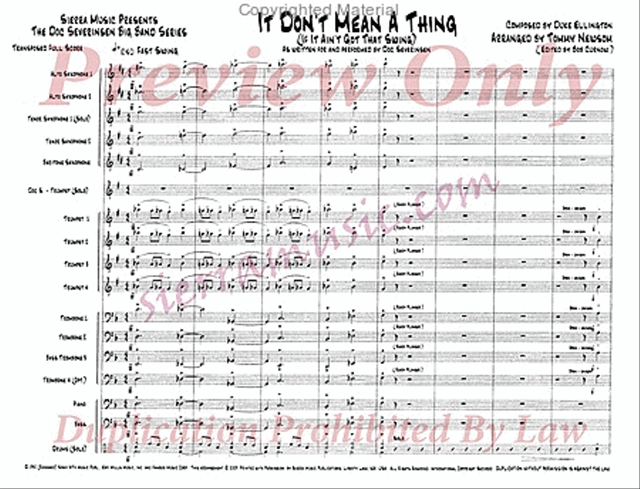 It Don't Mean a Thing If It Ain't Got That Swing Jazz Ensemble scores gallery preview page 2