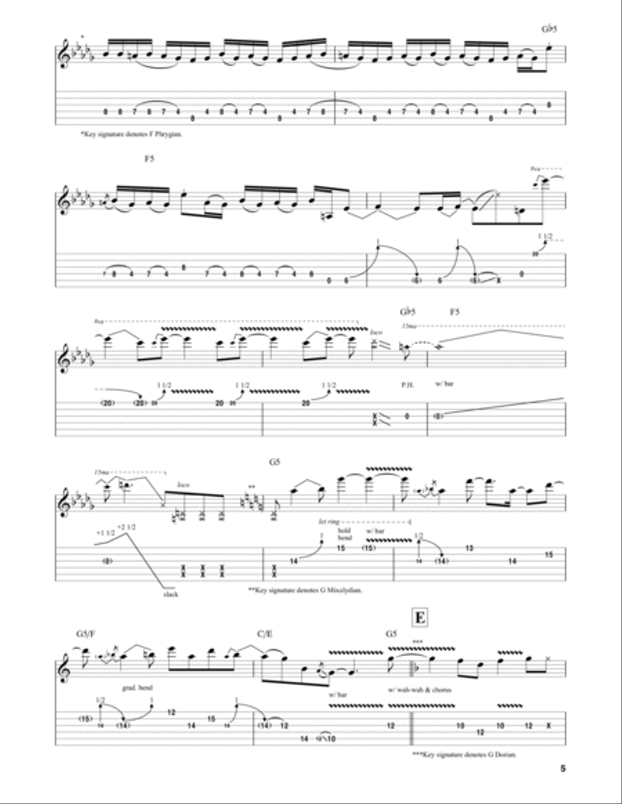 Surfing With The Alien Electric Guitar scores gallery preview page 5