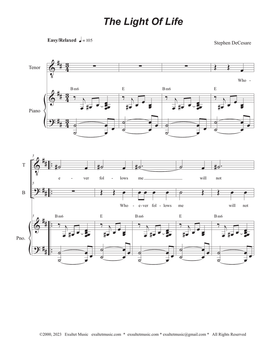 The Light Of Life (2-part choir - (TB)