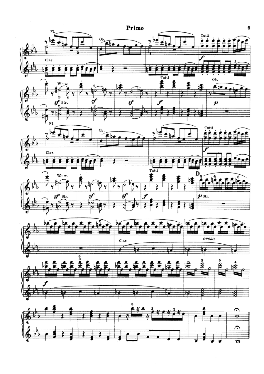 Mozart The Magic Flute Overture, for piano duet(1 piano, 4 hands), PM802 1 Piano, 4-Hands scores gallery preview page 6