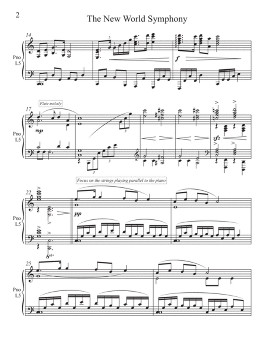 New World Symphony-v2 - Dvorak (3 for 1 PIANO Standalone Arr's) image number null