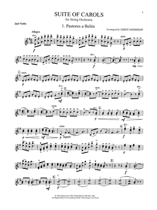 Suite of Carols: 2nd Violin