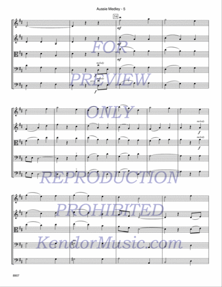 Aussie Medley String Orchestra scores gallery preview page 6