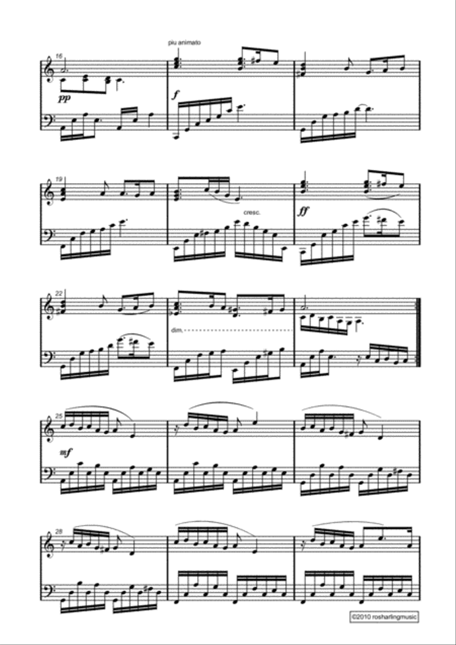 Greens and Blues (Greensleeves) Piano Solo scores gallery preview page 2