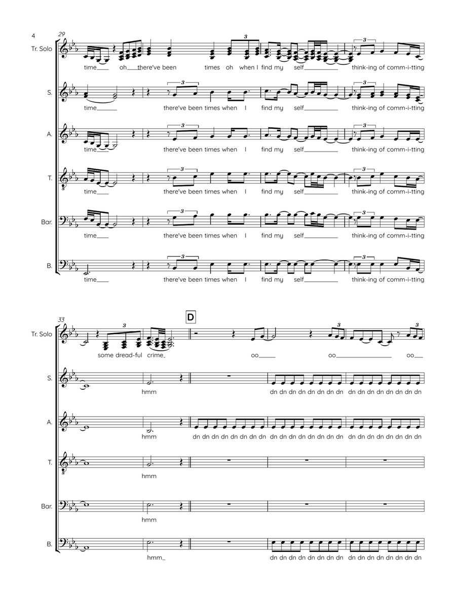 Many Rivers To Cross Divisi scores gallery preview page 4