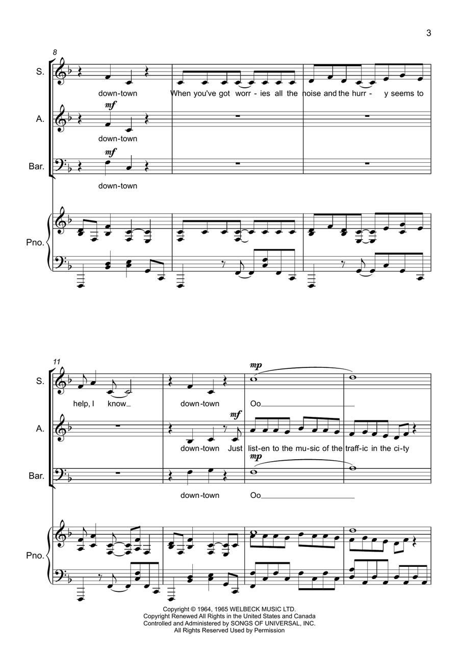 Downtown 3-Part scores gallery preview page 3