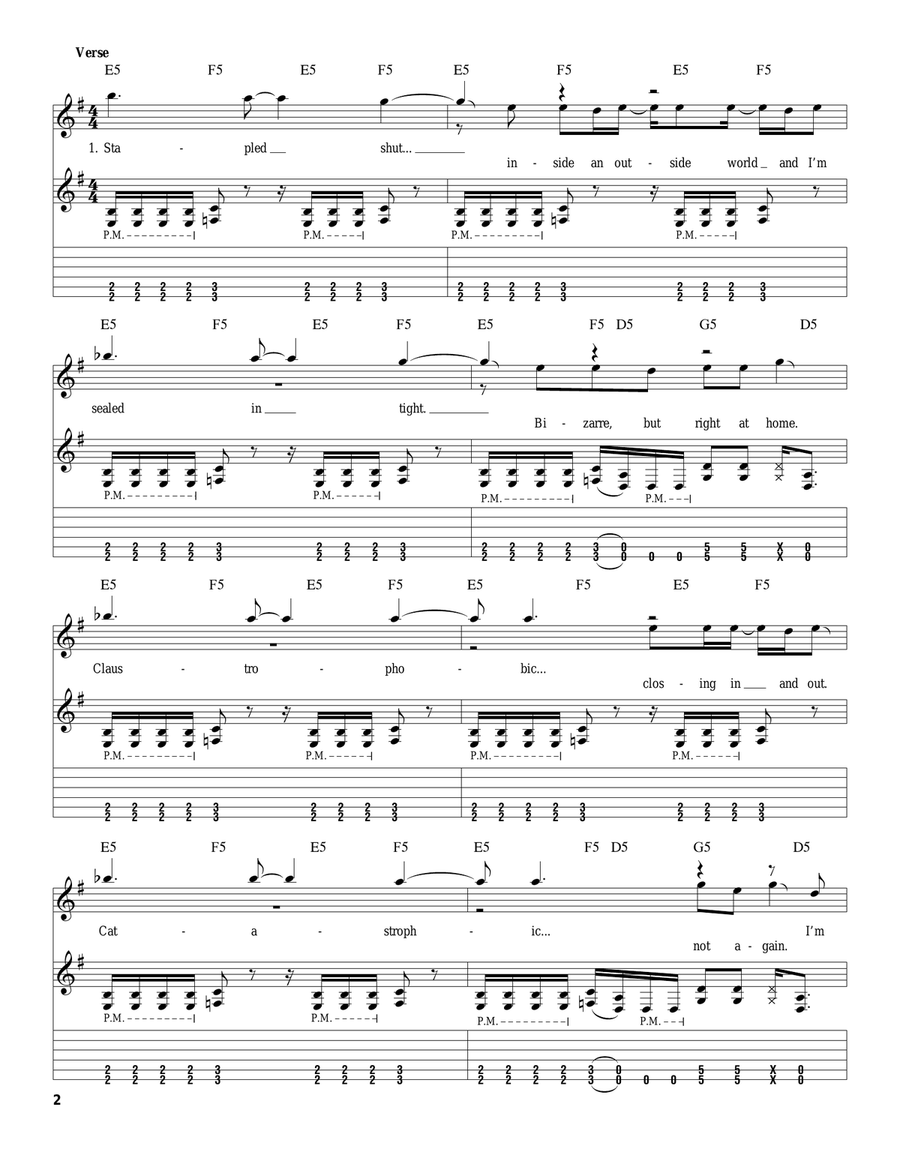 Before I Forget Electric Guitar scores gallery preview page 2