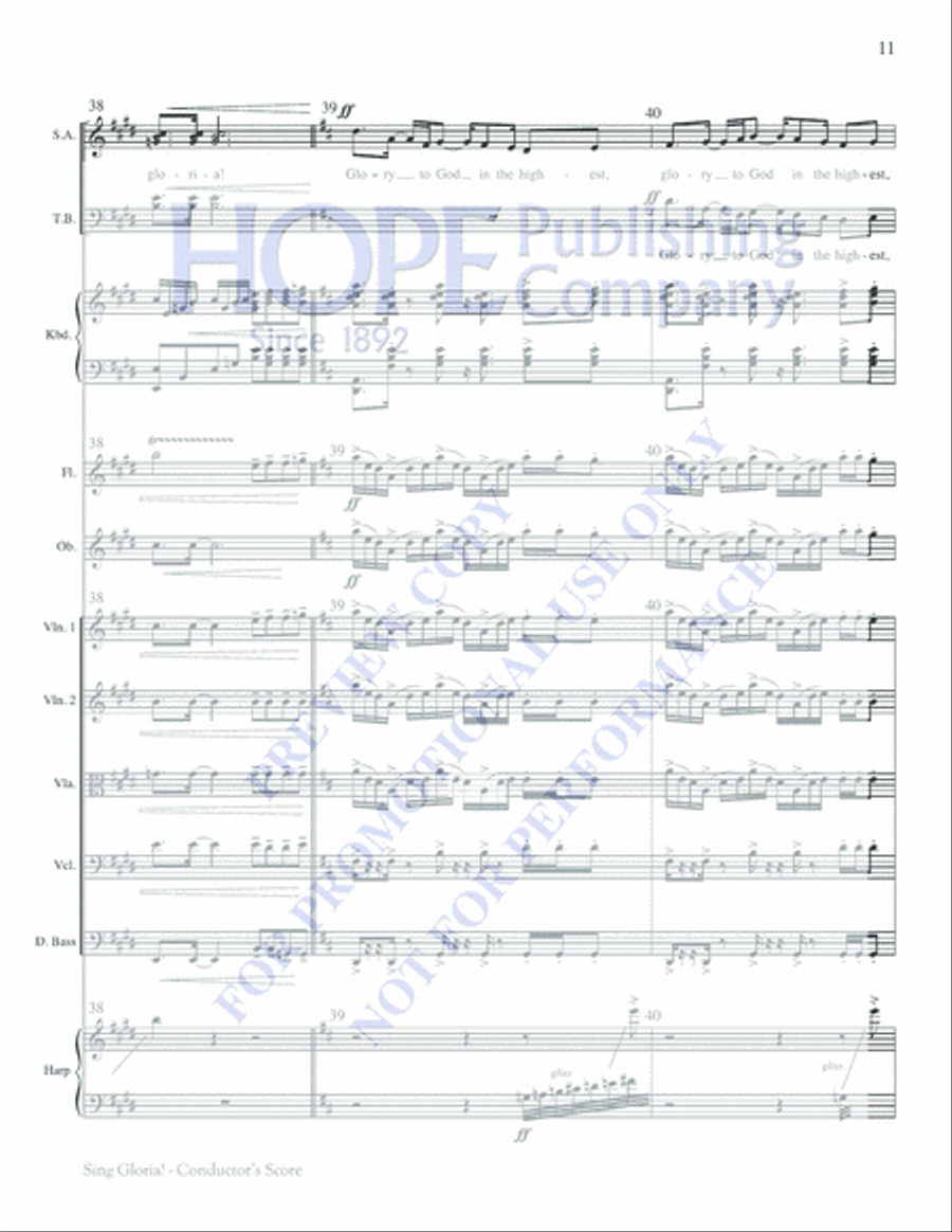 Sing Gloria! Flute scores gallery preview page 12