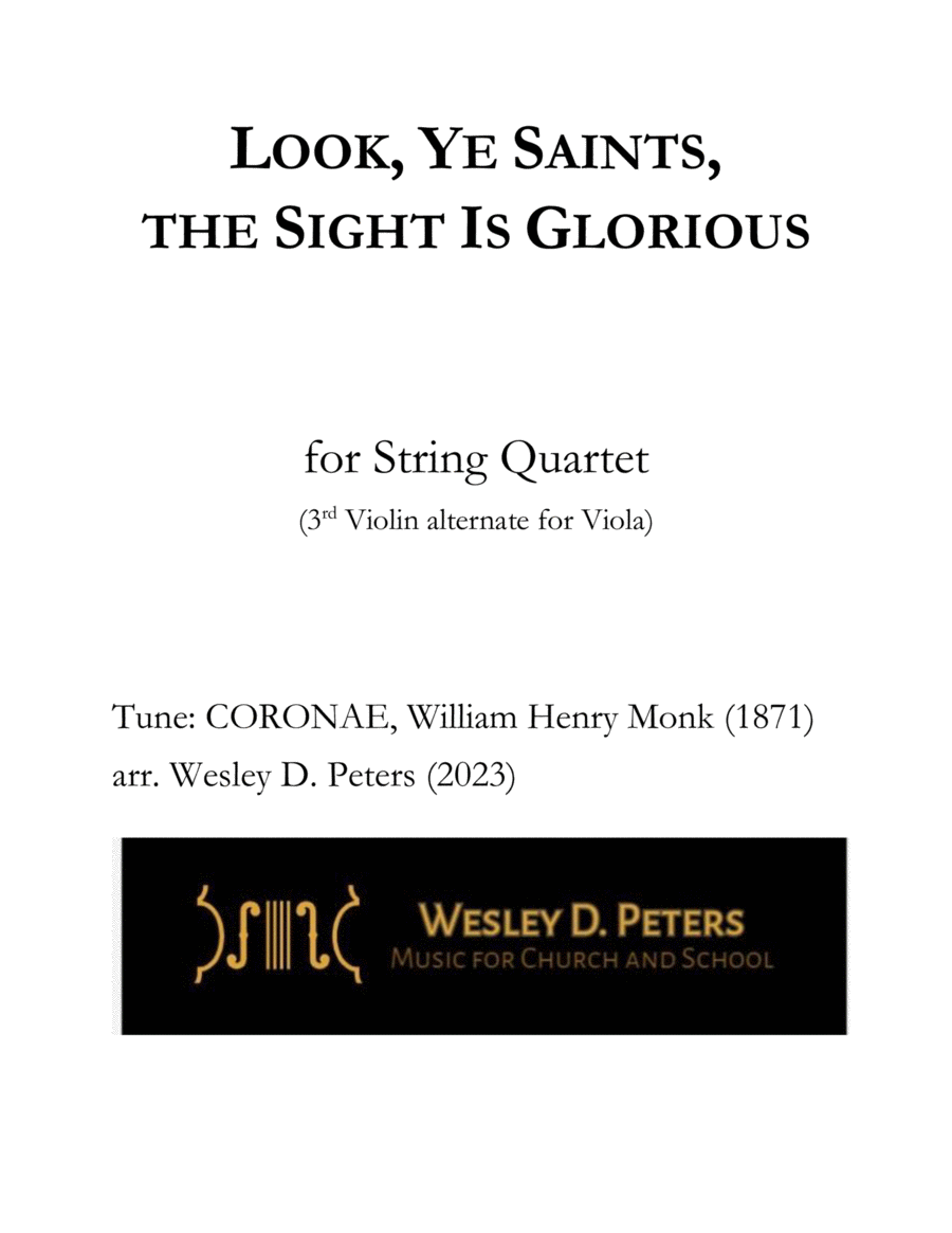 Look, Ye Saints, the Sight Is Glorious (String Quartet) image number null
