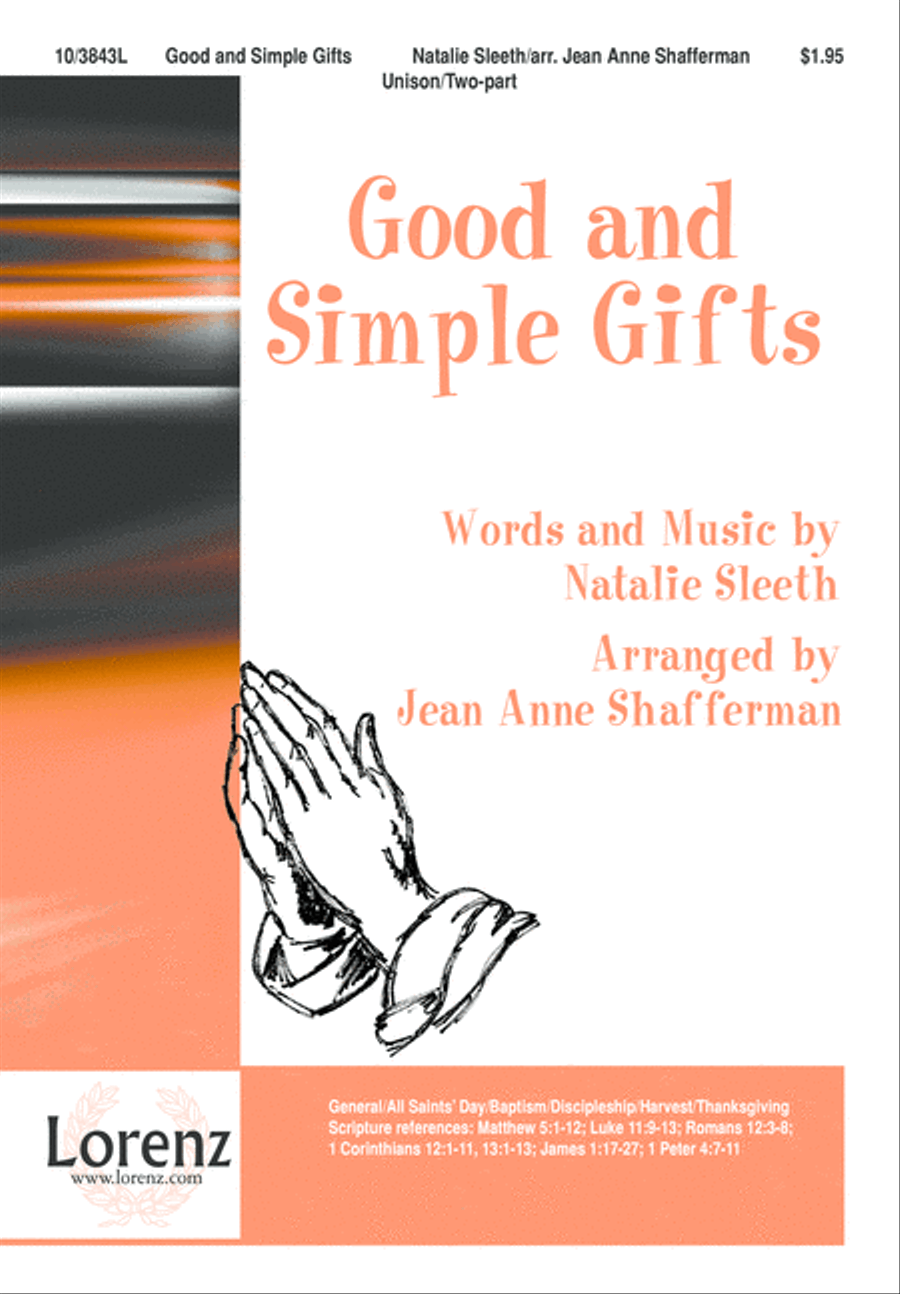 Good and Simple Gifts Unison Choir scores gallery preview page 2