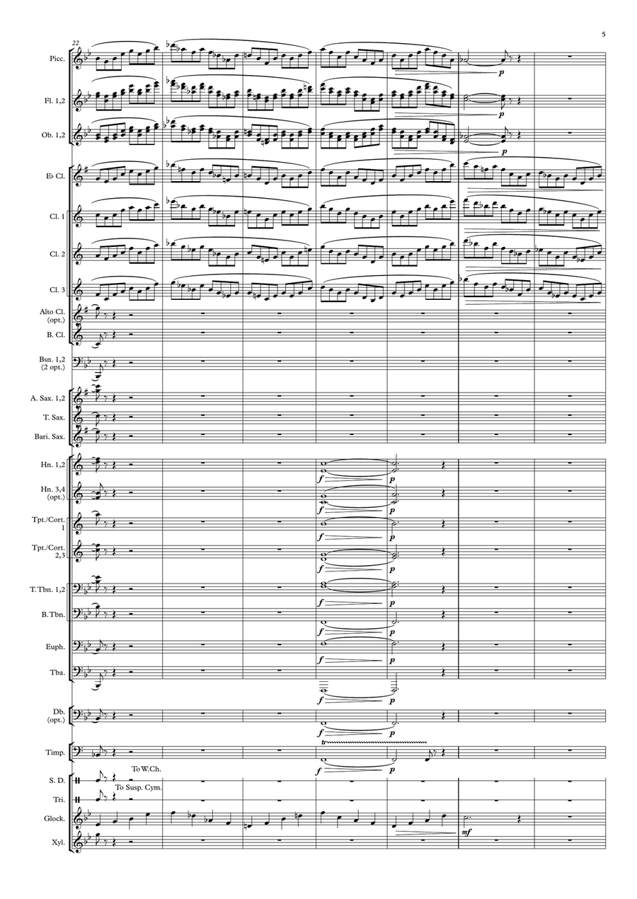 London Landscapes (for wind orchestra / concert band) - score and parts Concert Band scores gallery preview page 5