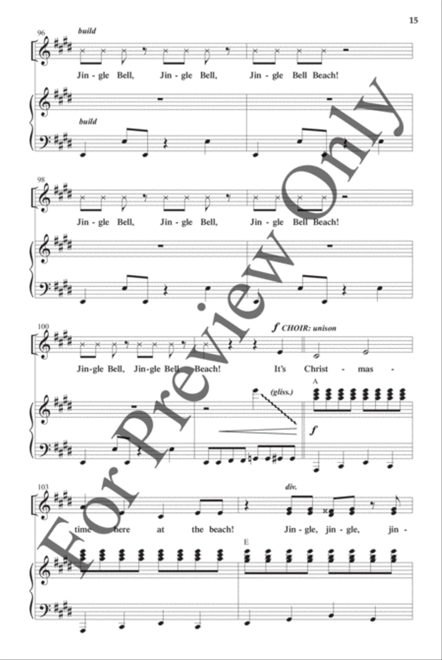 Jingle Bell Beach - Choral Book Choir scores gallery preview page 16