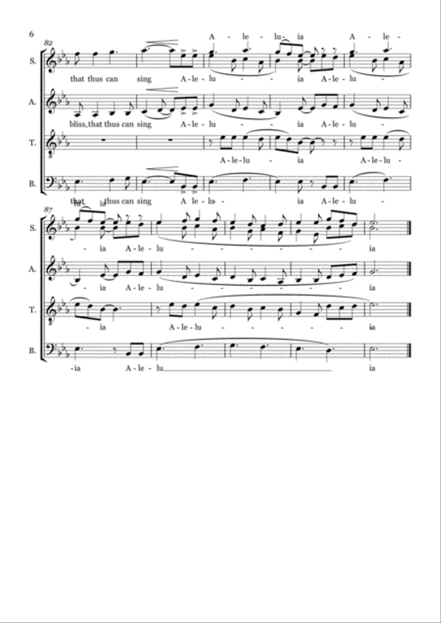 Alleluia! A new work is come on hand - SATB choir 4-Part scores gallery preview page 6