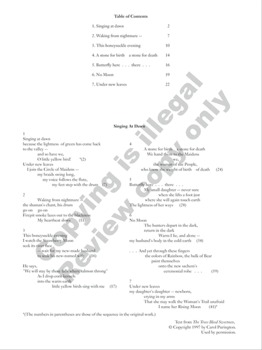 Singing at Dawn Flute scores gallery preview page 3
