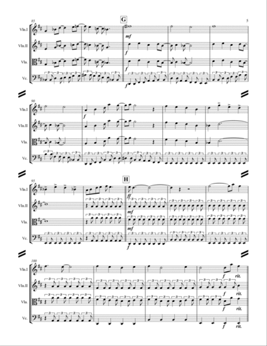 All I Want For Christmas Is You String Quartet scores gallery preview page 6