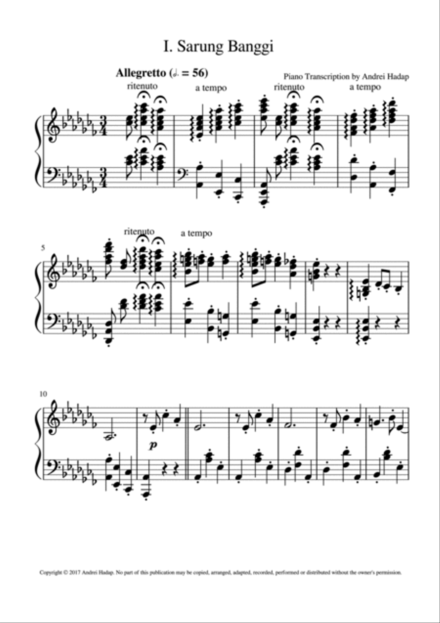 Filipino Folksong Series 1 - Arranged for Piano Solo Piano Solo scores gallery preview page 2