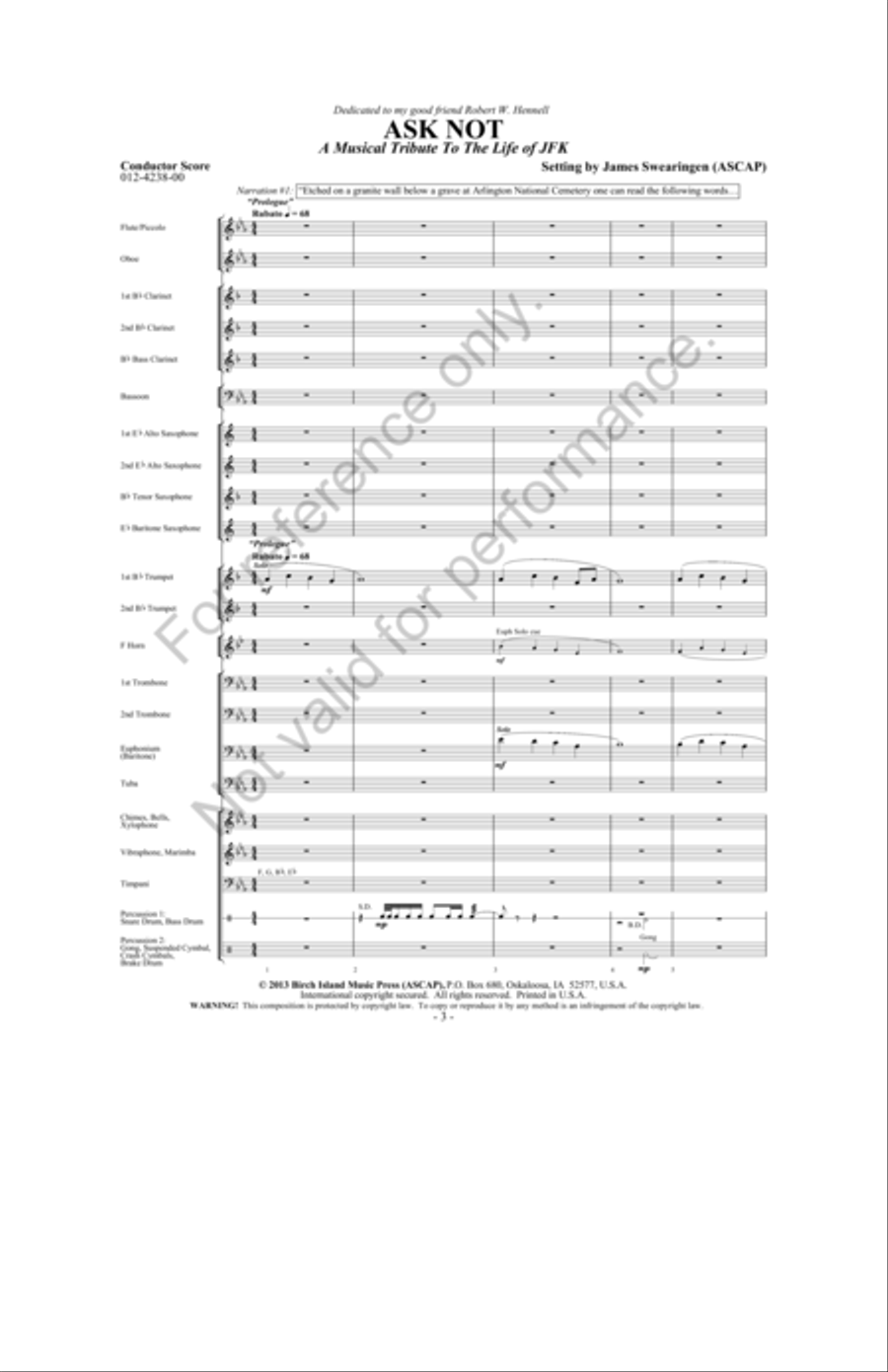 Ask Not Concert Band scores gallery preview page 2