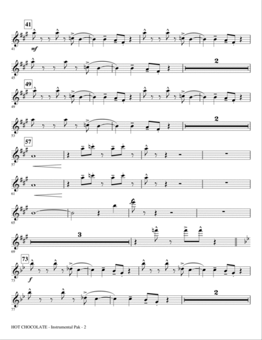 Hot Chocolate (from The Polar Express) - Bb Trumpet 1 Choir scores gallery preview page 2