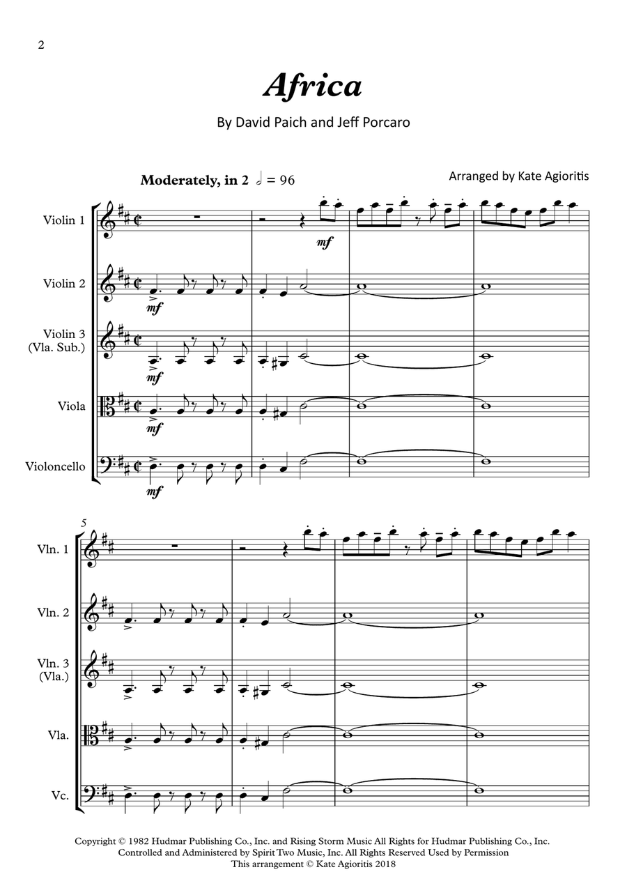 Africa String Quartet scores gallery preview page 2
