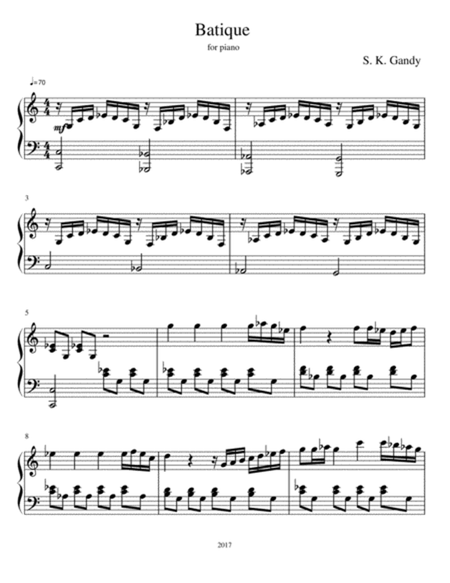 Batique--A Piece for Piano image number null