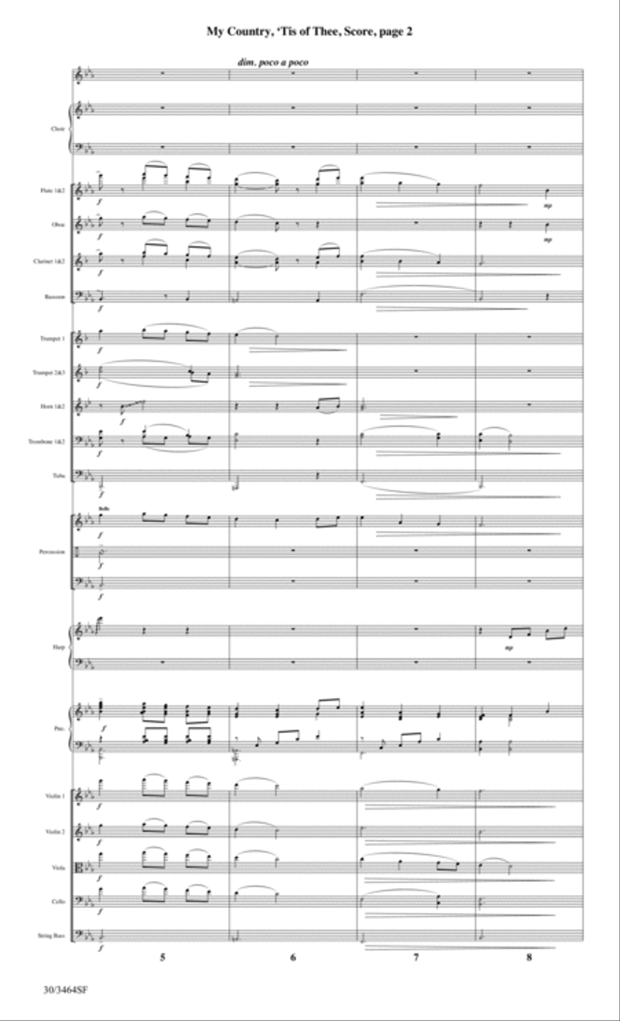 My Country, 'Tis of Thee - Orchestral Score and Parts Choir scores gallery preview page 4