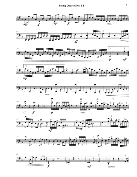 String Quartet 1 in D Minor - Cello image number null