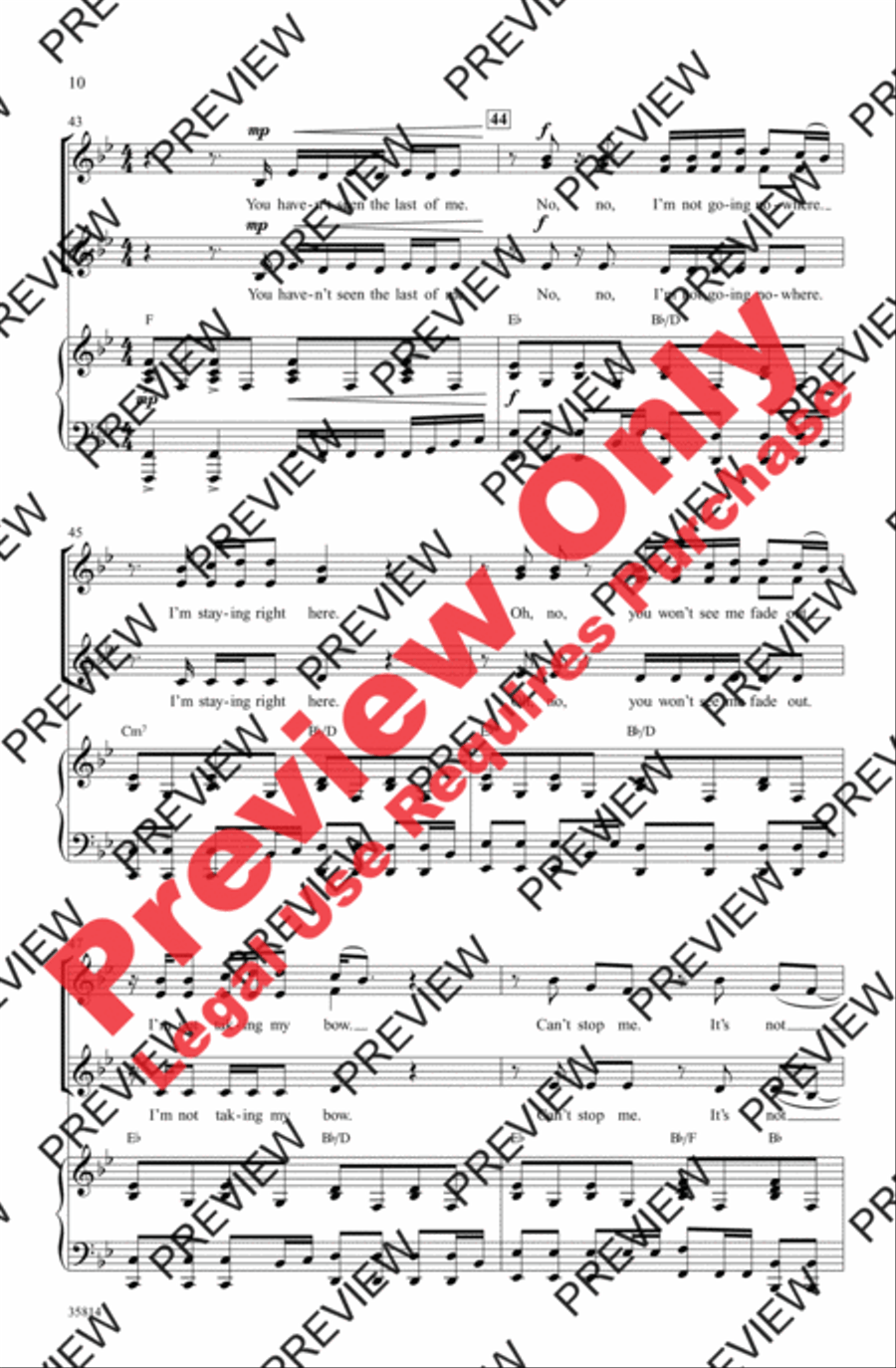 You Haven't Seen the Last of Me Women's Choir scores gallery preview page 9