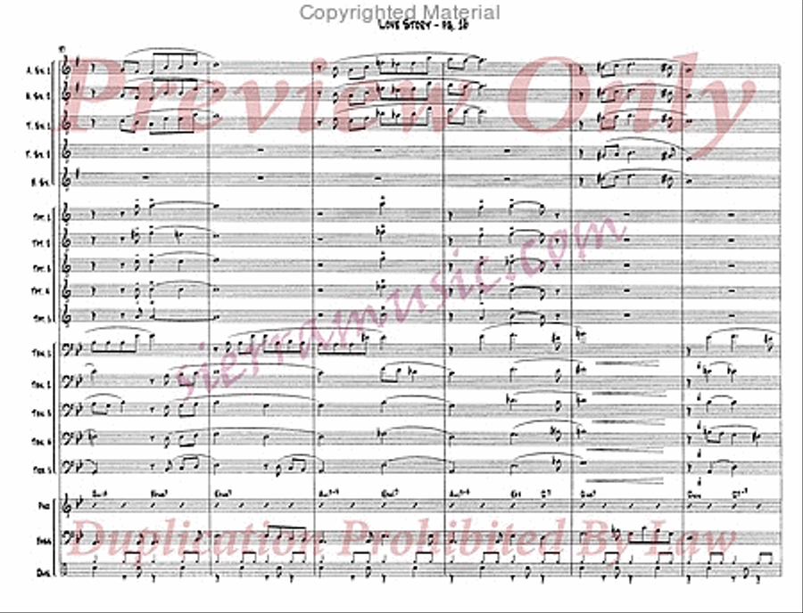 Love Story Love Story Jazz Ensemble scores gallery preview page 17