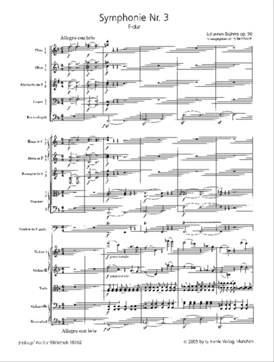 Symphony No. 3 in F major Op. 90 Orchestra scores gallery preview page 2