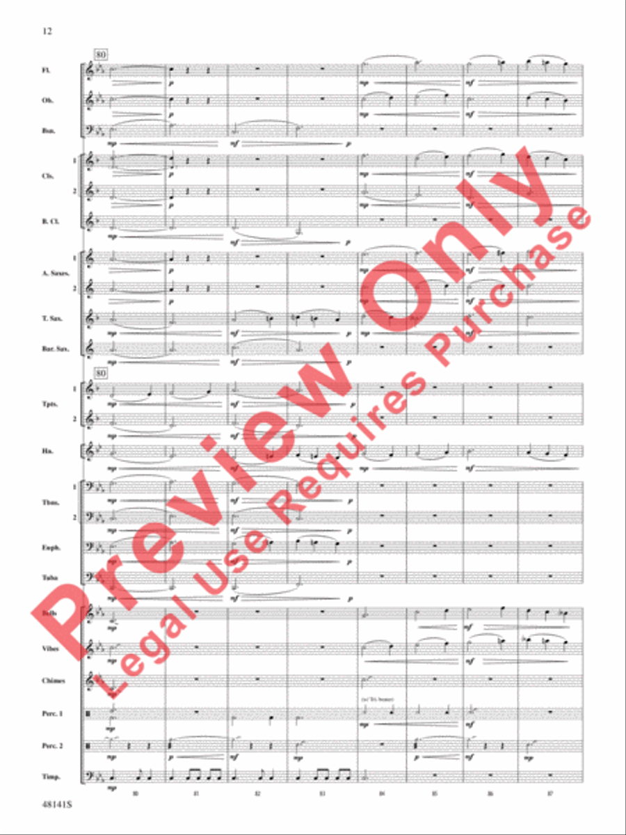 The Offerings of Nadab and Abihu Concert Band scores gallery preview page 13