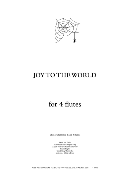 XMAS JOY TO THE WORLD for 4 flutes image number null