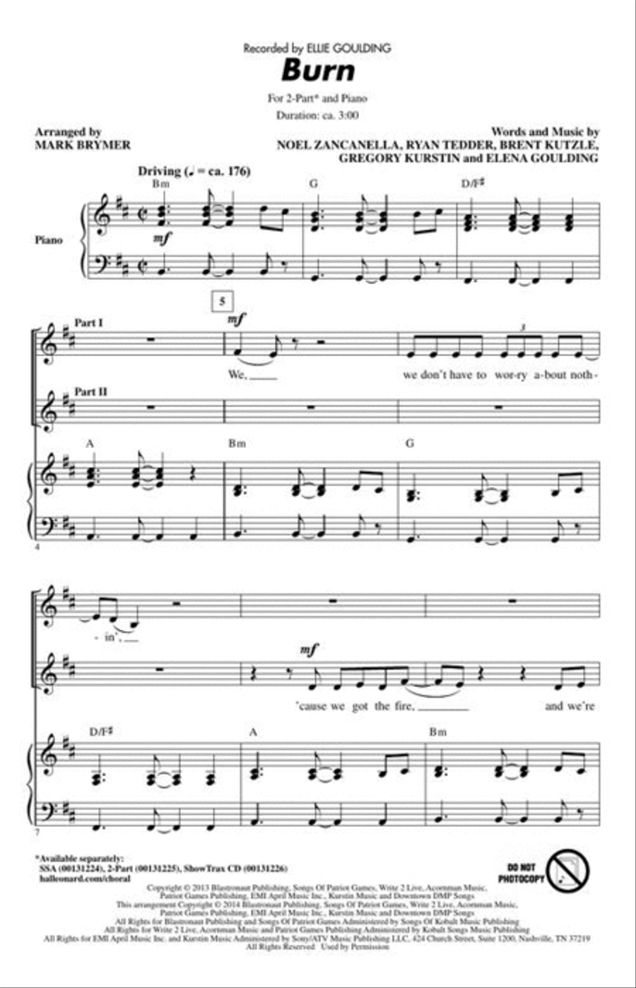 Burn 2-Part scores gallery preview page 3