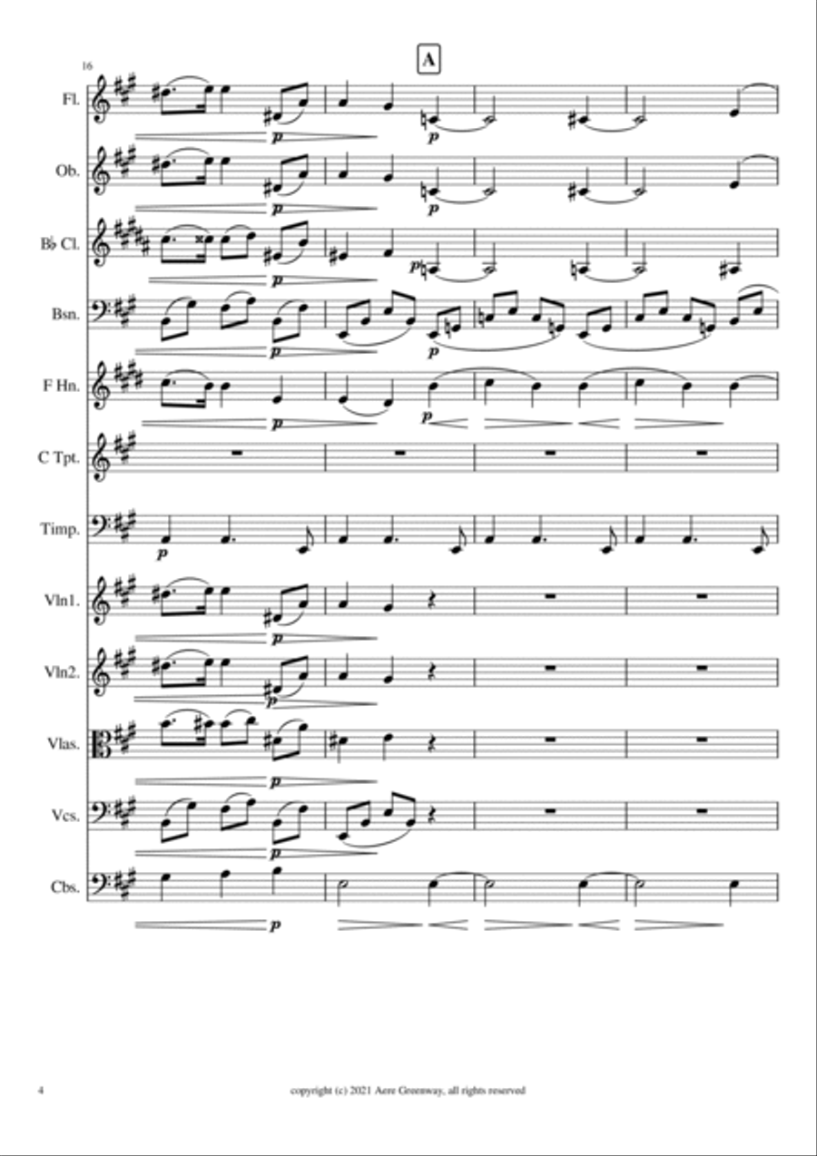 Brahms Intermezzo Opus 118 No. 2, arranged for full orchestra Full Orchestra scores gallery preview page 5