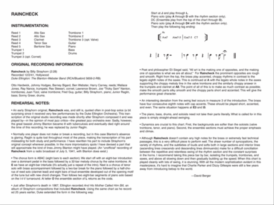 Raincheck: Score Jazz Ensemble scores gallery preview page 5