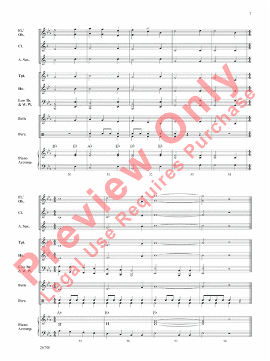 Procession of the Kings Concert Band scores gallery preview page 8