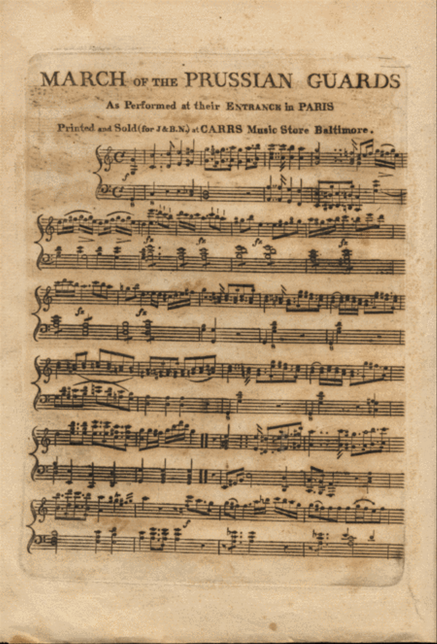 March of the Prussian Guards Piano Solo scores gallery preview page 1