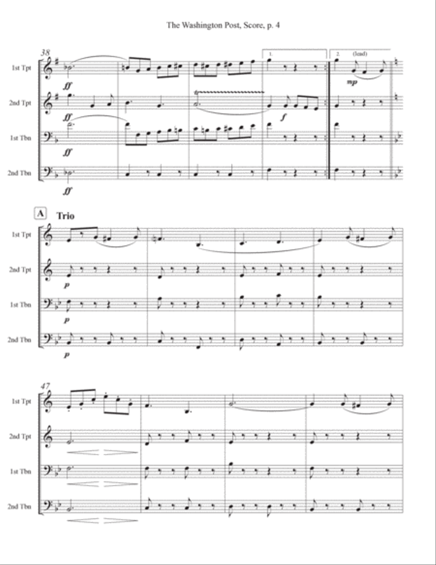 Washington Post Washington Post Trombone scores gallery preview page 4