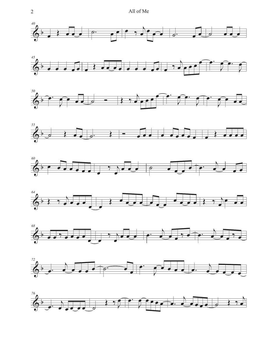 All of me sax alto hot sale
