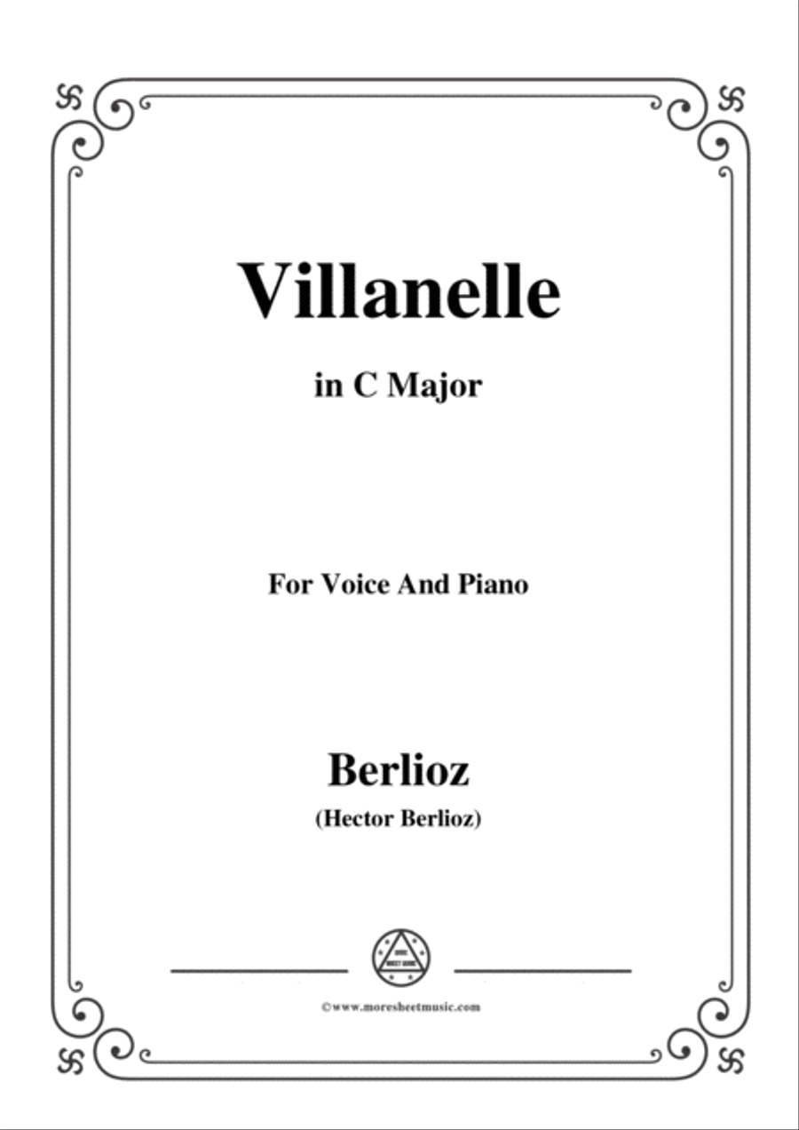 Berlioz-Villanelle in C Major,for voice and piano Voice Solo scores gallery preview page 1