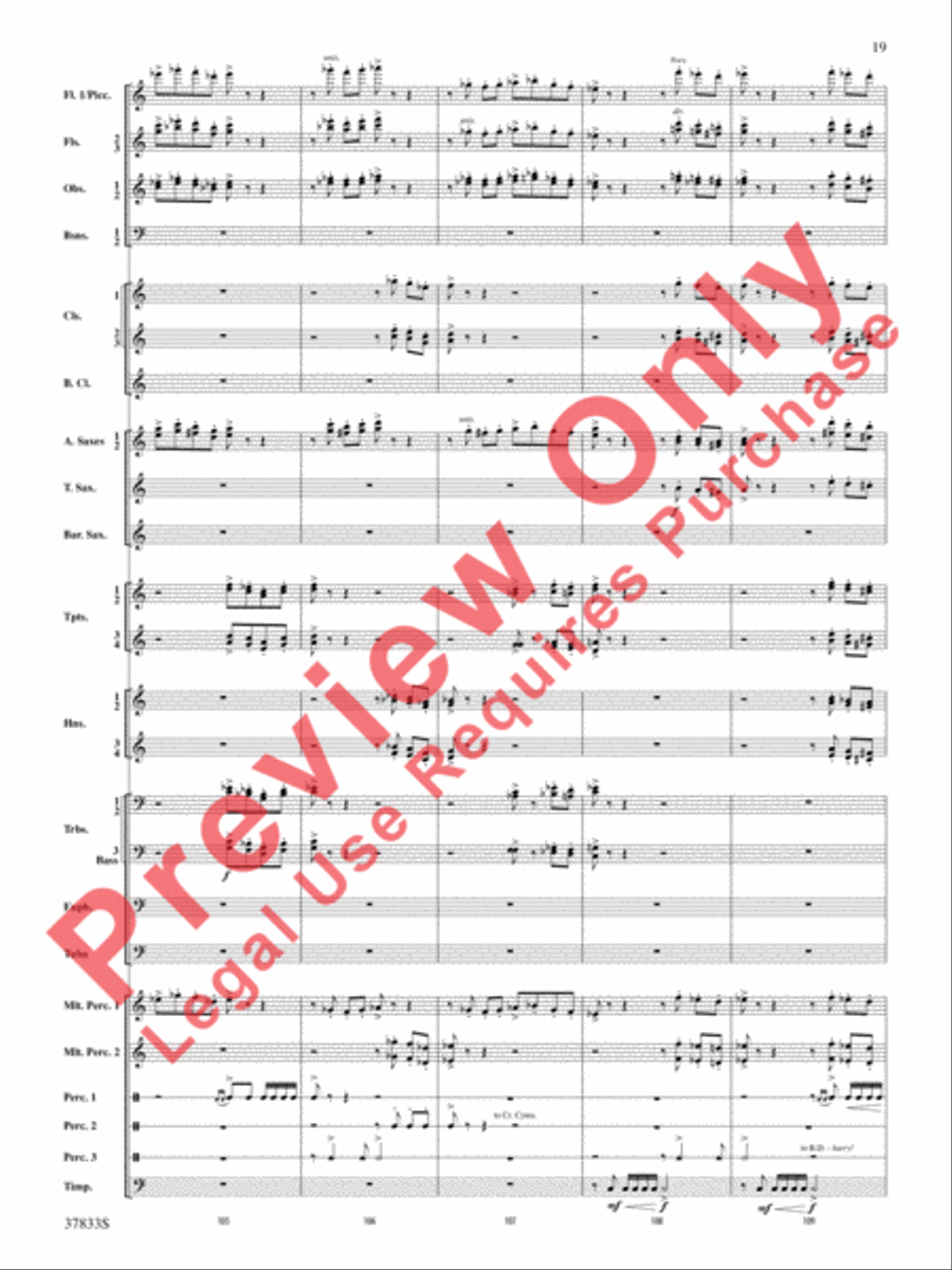 Symphonic Essay Concert Band scores gallery preview page 20