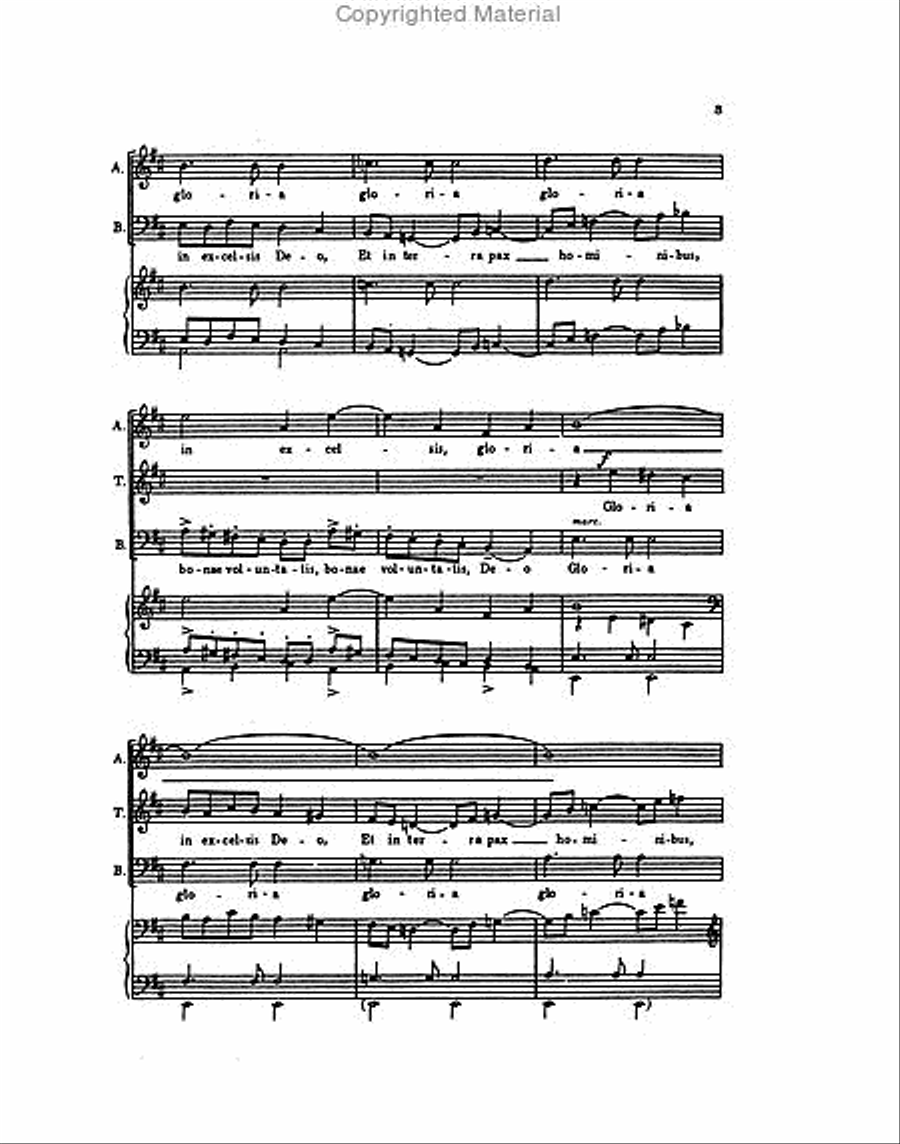 Gloria Gloria 4-Part scores gallery preview page 3