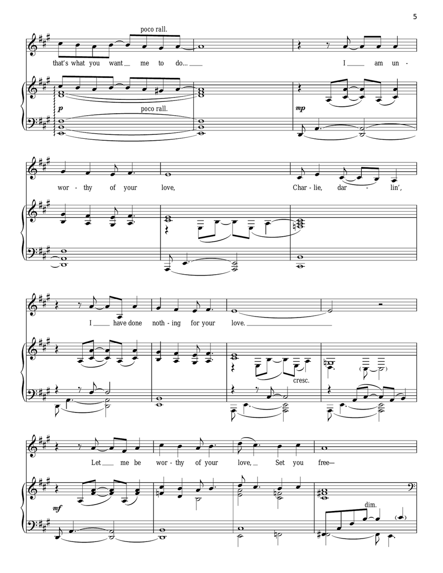 Unworthy Of Your Love Unworthy Of Your Love Piano, Vocal scores gallery preview page 5